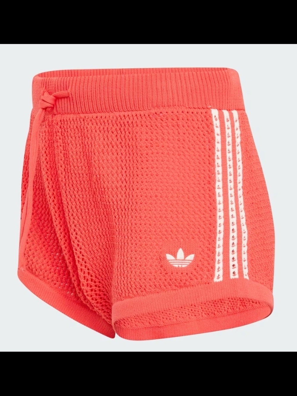 adidas Originals Women’s Casual Shorts in Coral with White Stripes